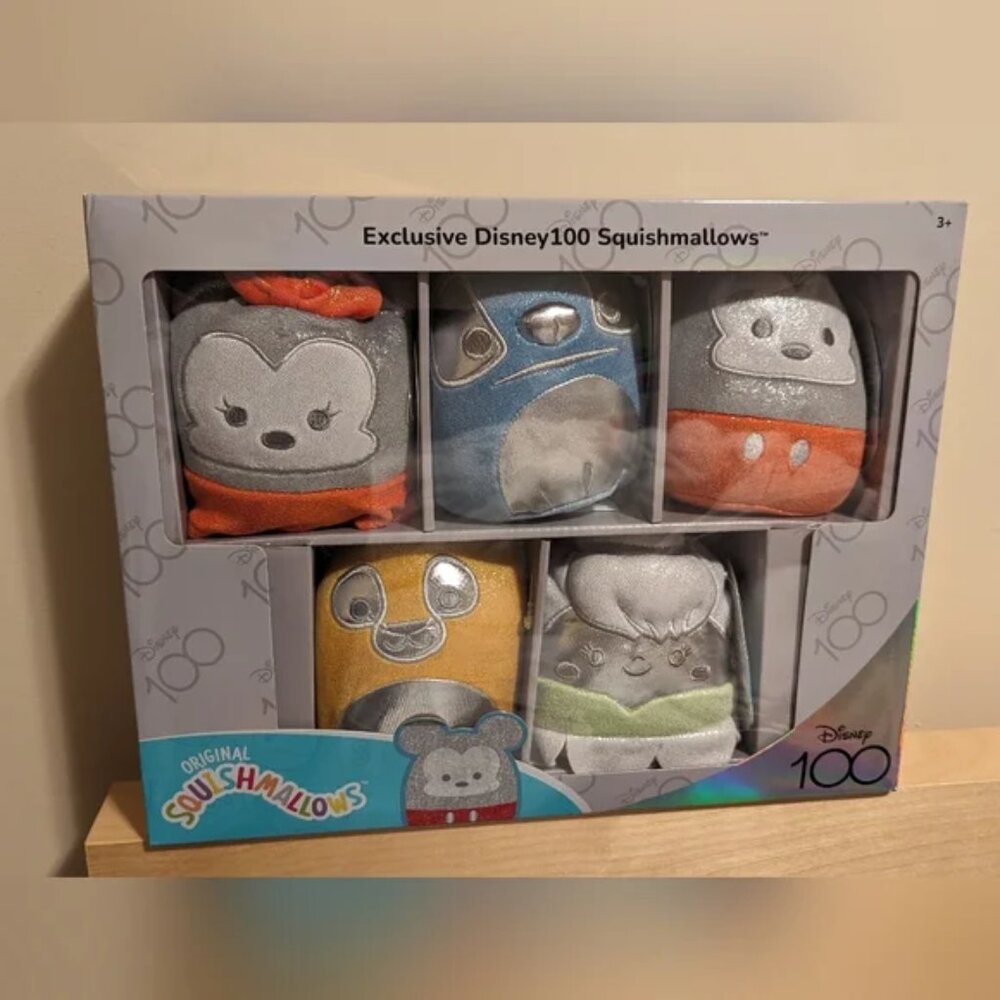Exclusive Disney 100 box set of 5 Squishmallows Brand New